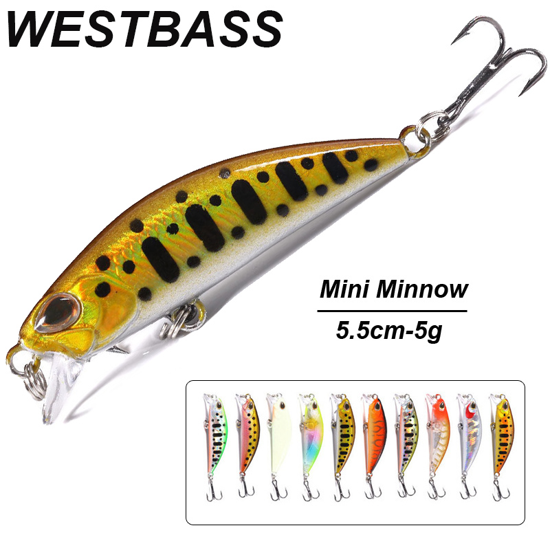 Fishing Lure Jerkbait - WESTBASS 1PX Micro Minnow Dụ 55Mm-5G