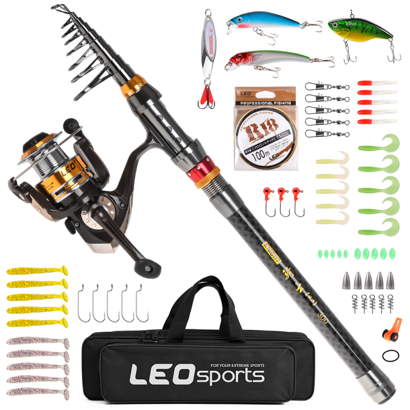 Fishing Lure Jig - Fishing Rod Spinning Reel Combo Carbon