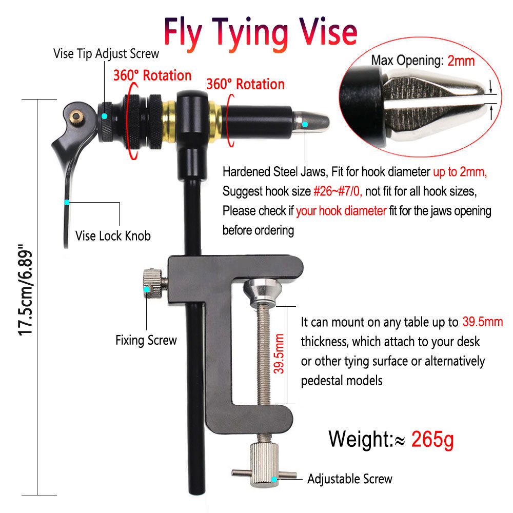 1PC 360° Rotation C-Clamp Fly  - đánh giá và giá Fishing Lure Kit